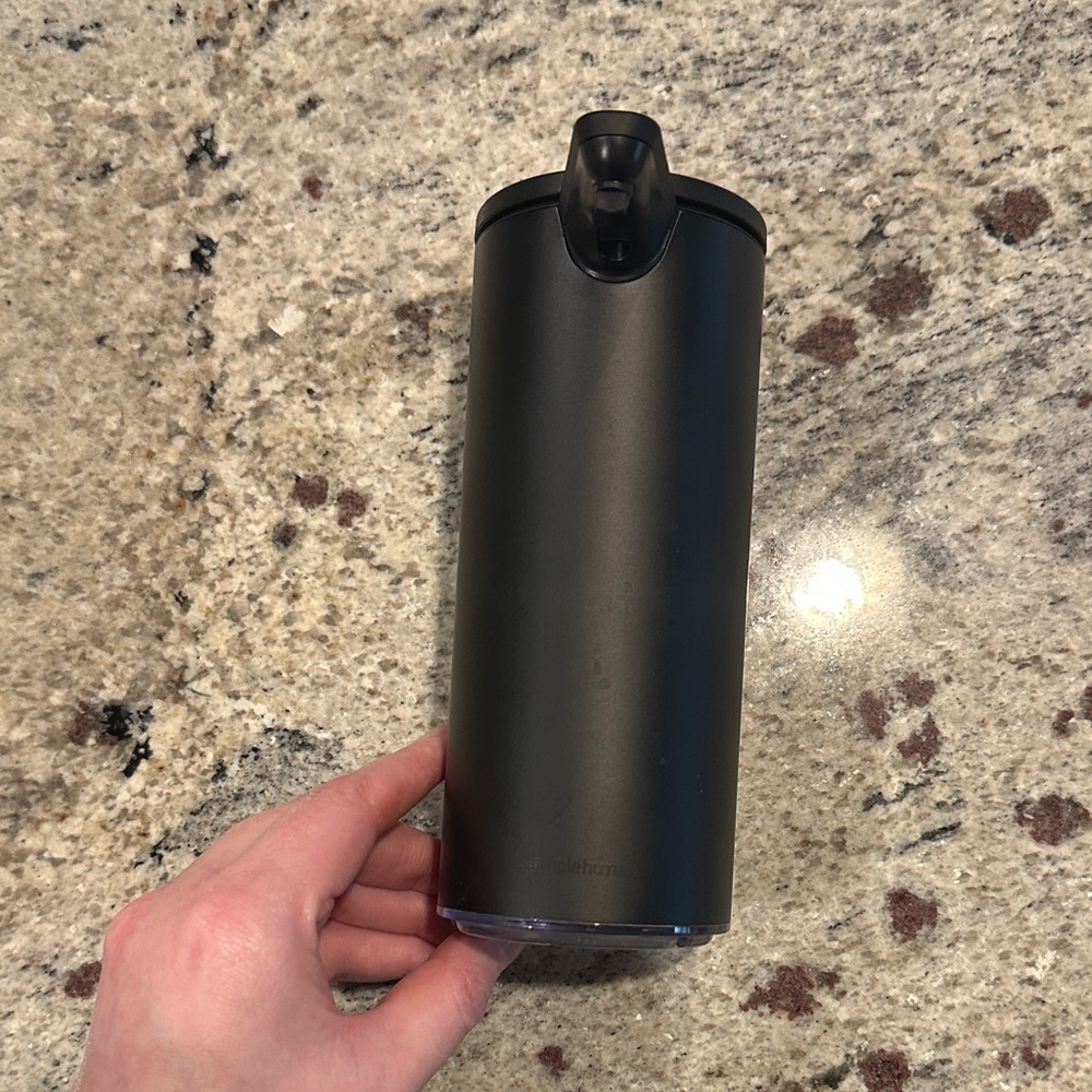 SimpleHuman Matte Black Soap Dispenser - Picture 2 of 5